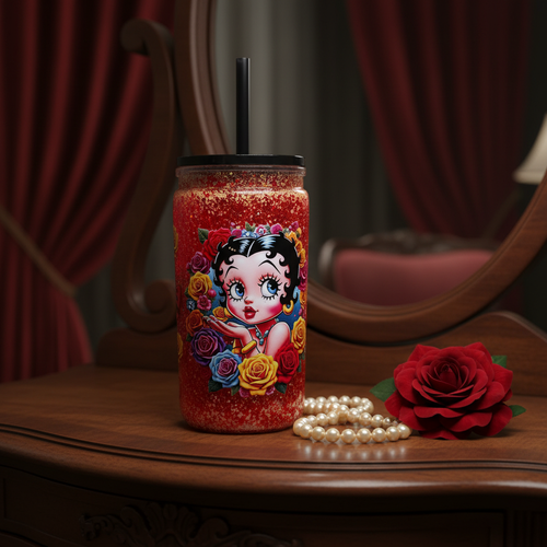 16 oz. Acrylic Betty Boop Snowglobe Tumbler