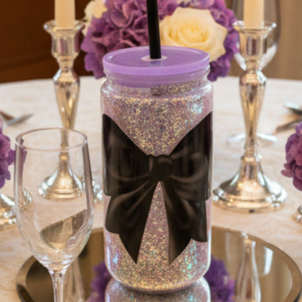 16oz. Acrylic Bow Snowglobe Tumbler