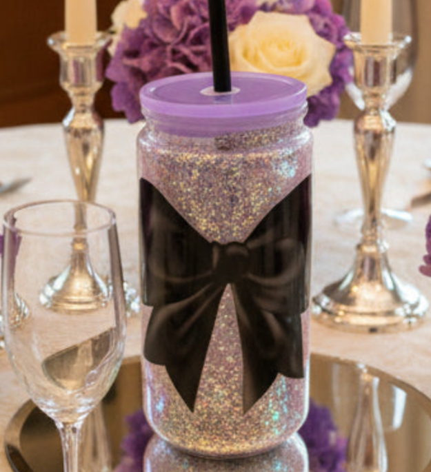 16oz. Acrylic Bow Snowglobe Tumbler