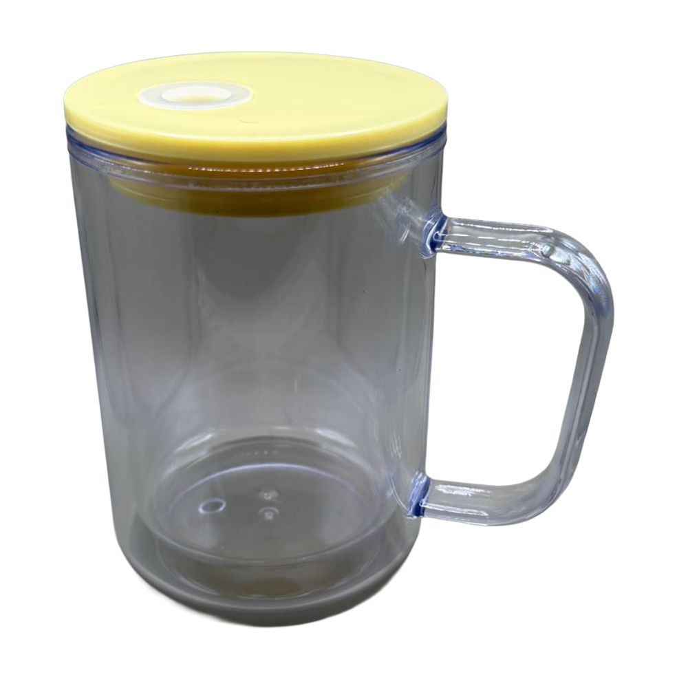 17 oz. Acrylic mug with different color tops