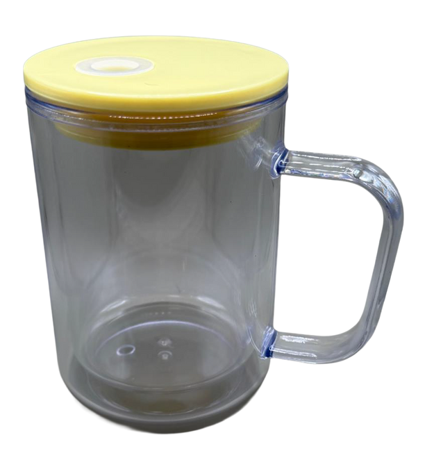 17 oz. Acrylic mug with different color tops