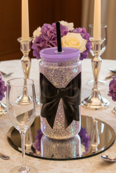 16oz. Acrylic Bow Snowglobe Tumbler