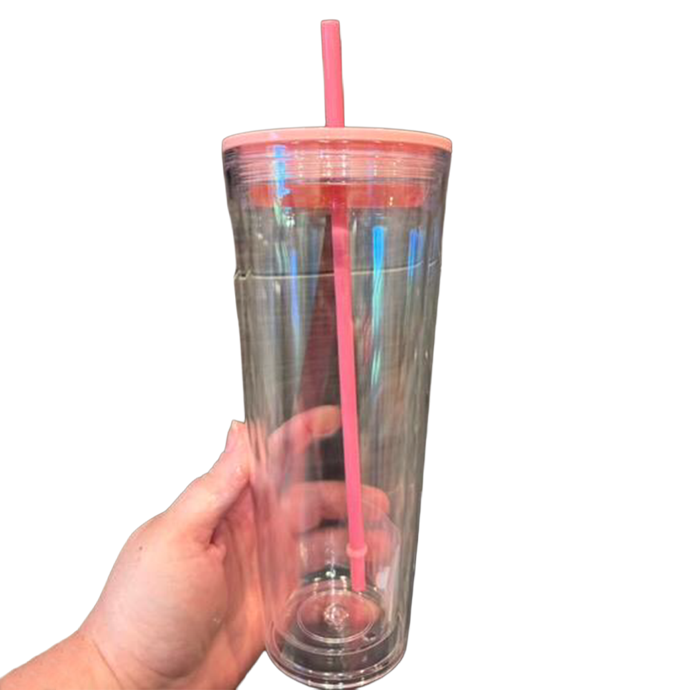 24 oz. Acrylic tumbler with clear lid
