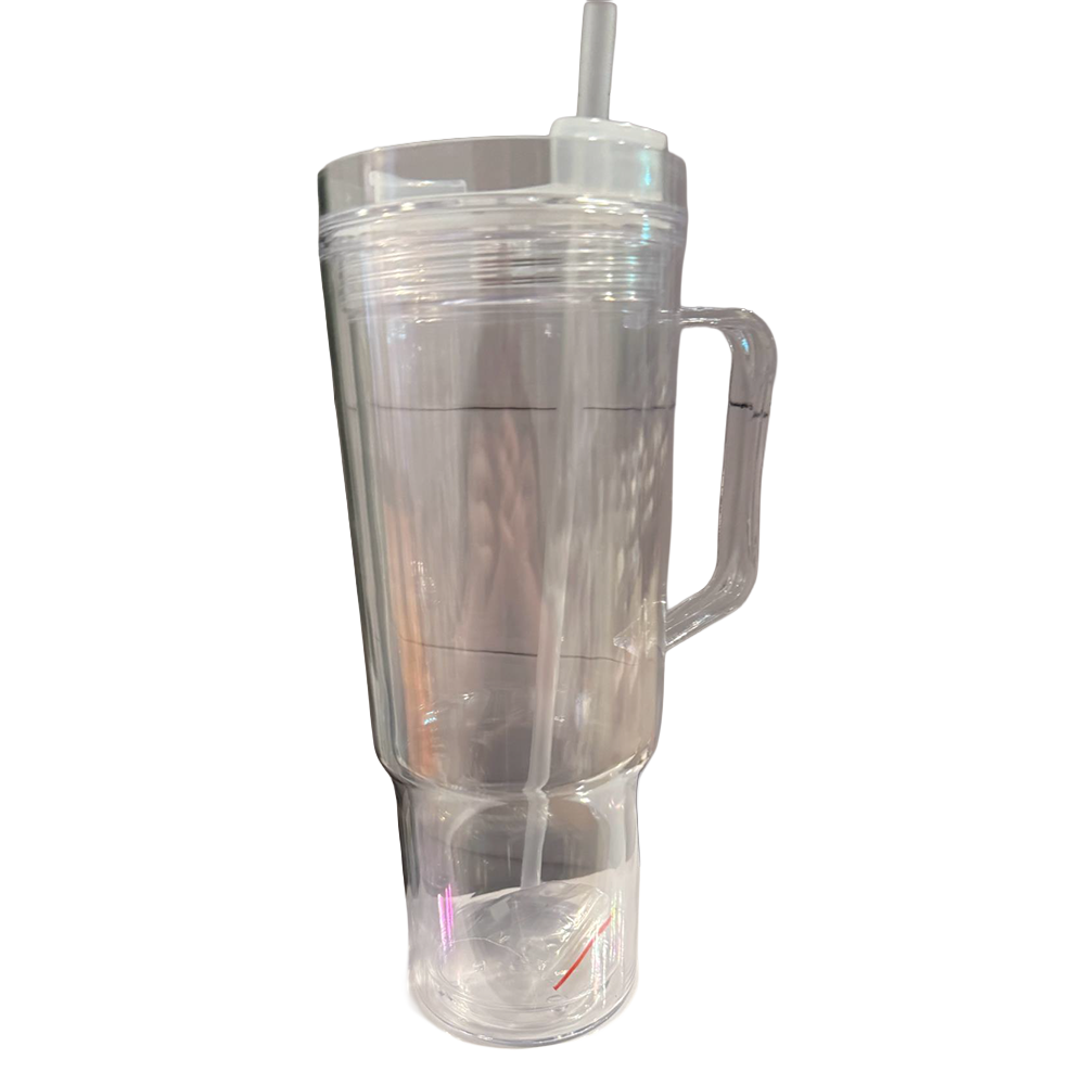 16 oz. Glass tumbler with customizable tops and straws