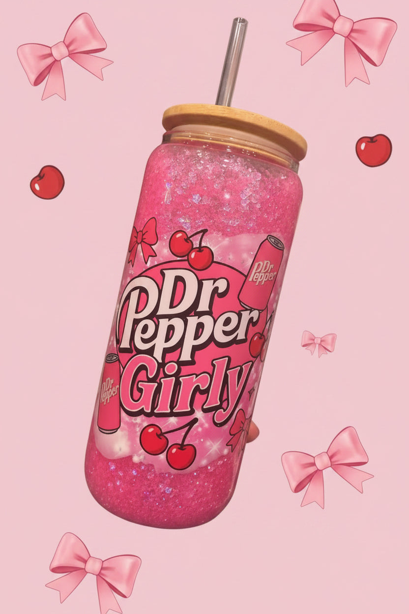 20oz. Glass Snowglobe Tumbler