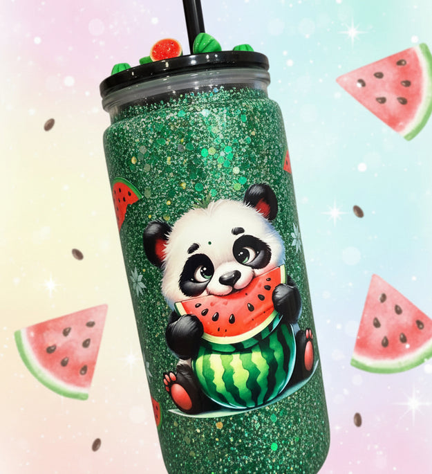 20oz. Panda Bear Watermelon Tumbler