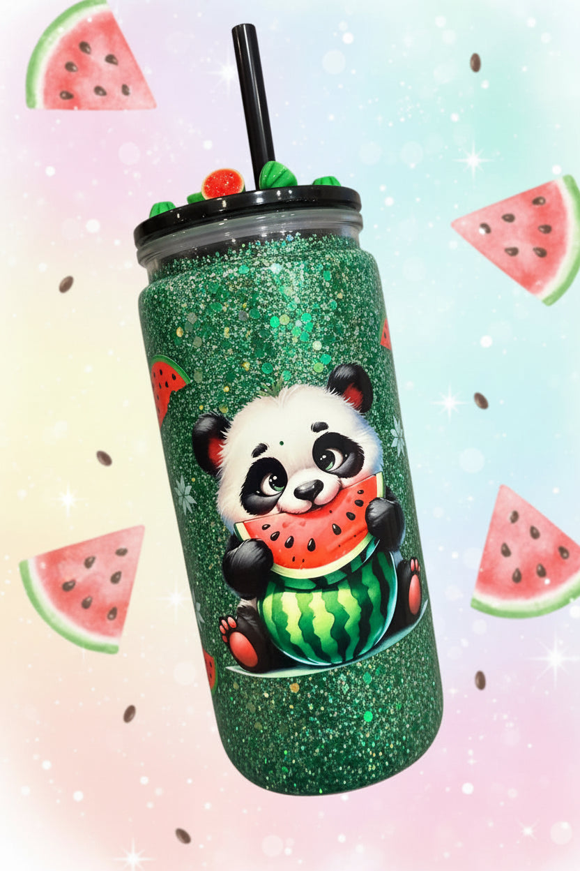 20oz. Panda Bear Watermelon Tumbler