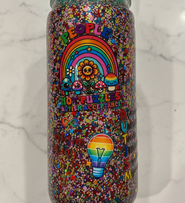 20oz. Rainbow Autism Awareness Tumbler